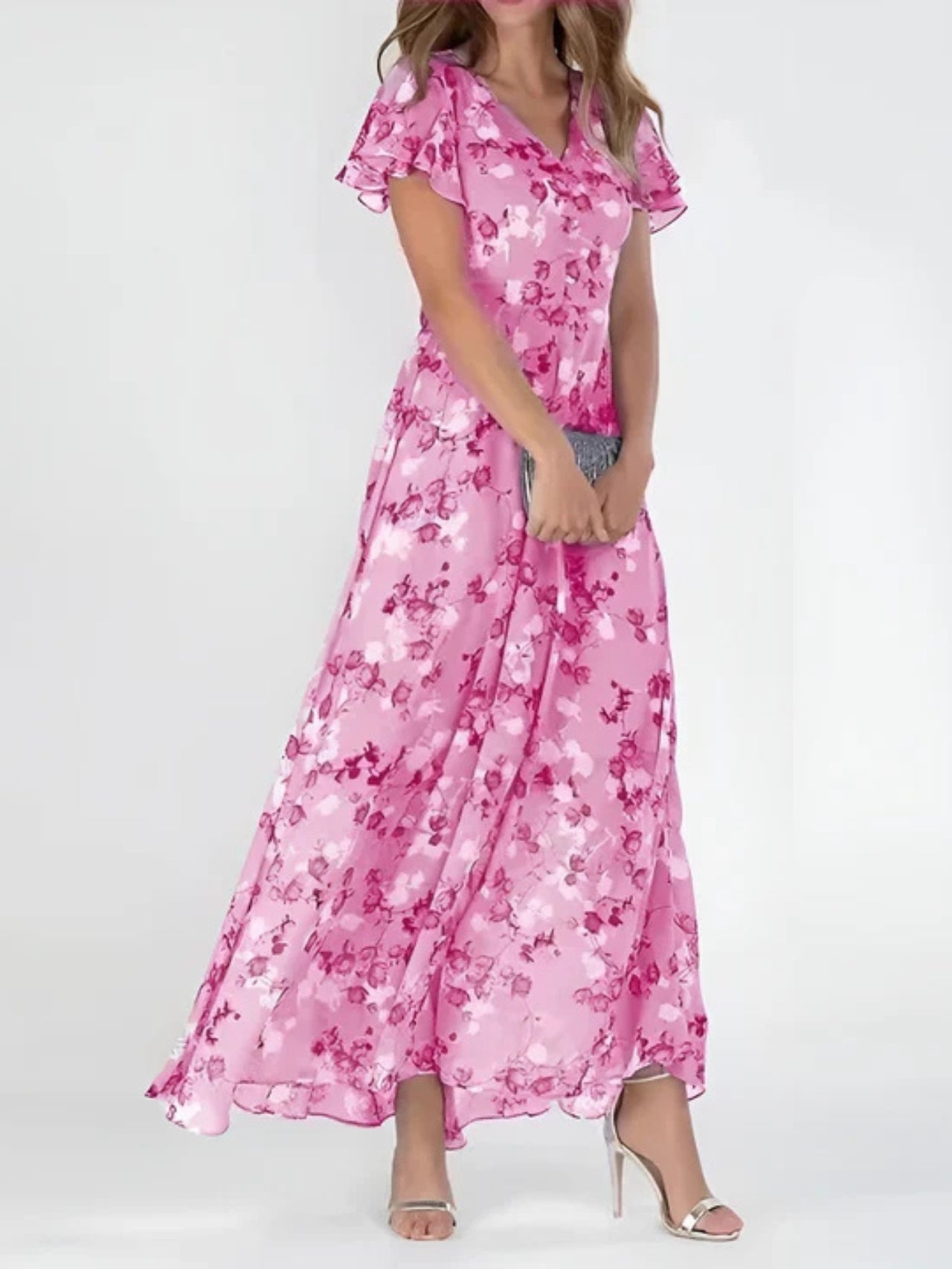 Sarina – Elegant Maxi-jurk met Bloemenprint voor een Vrouwelijke Look