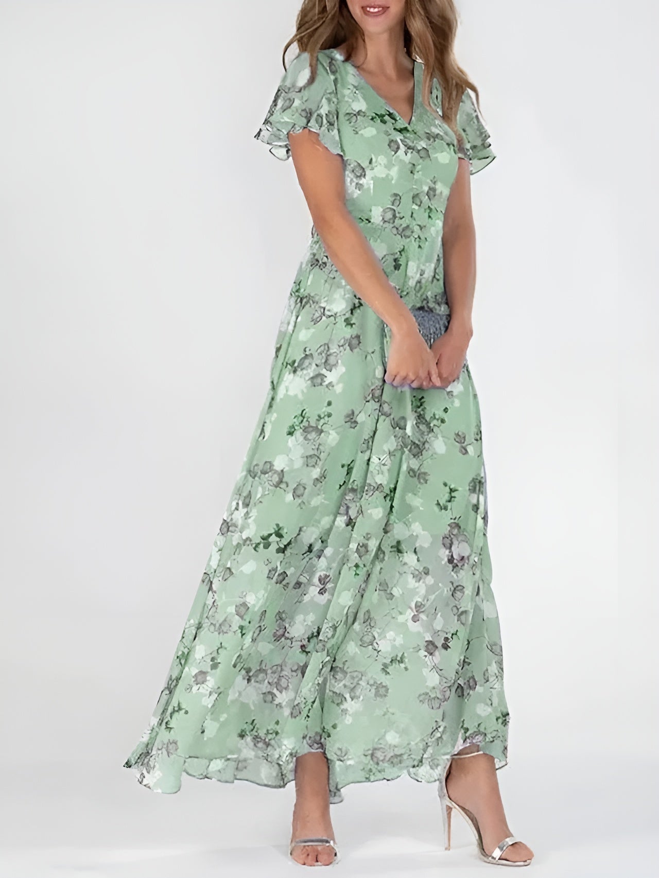Sarina – Elegant Maxi-jurk met Bloemenprint voor een Vrouwelijke Look