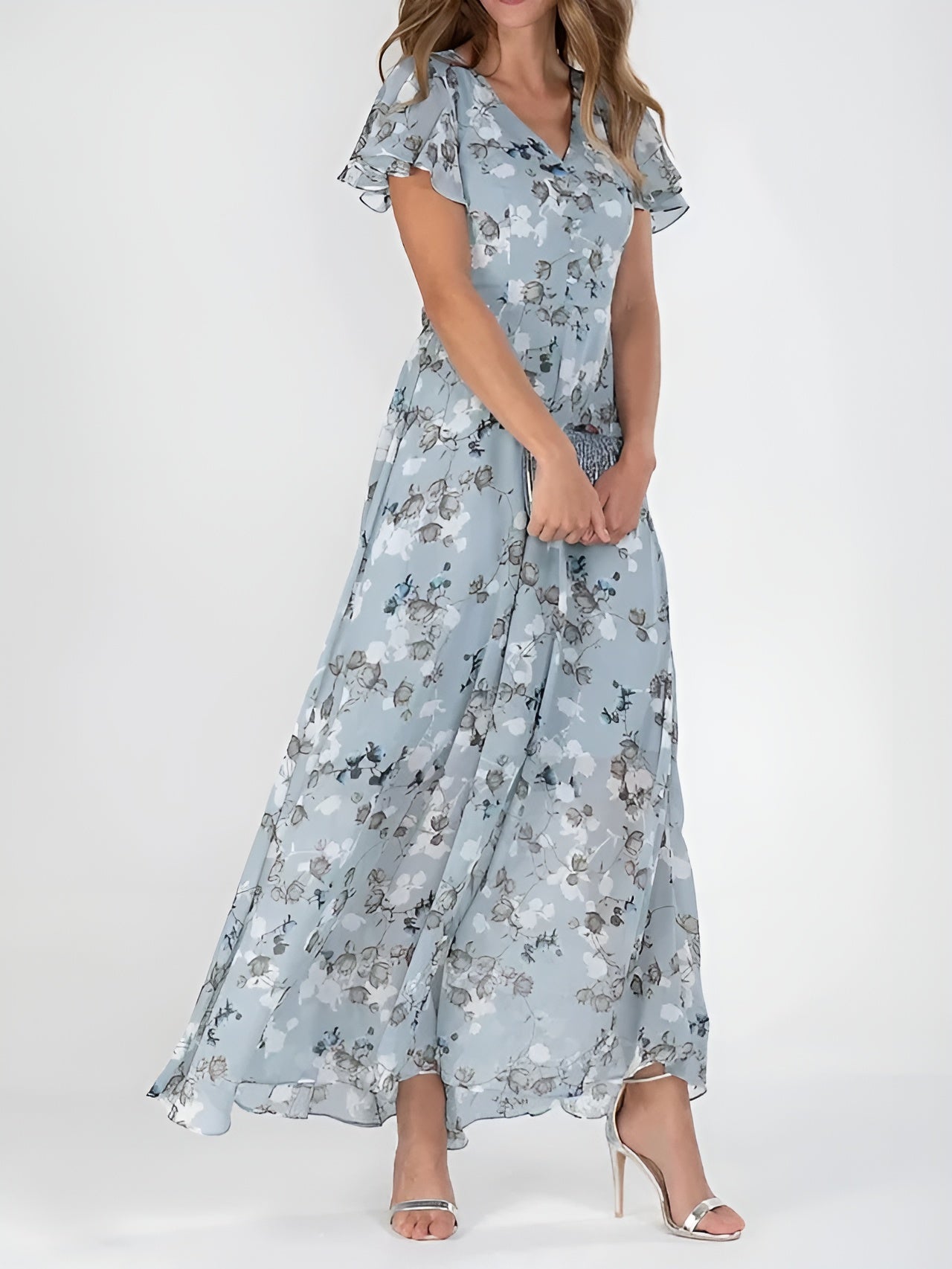 Sarina – Elegant Maxi-jurk met Bloemenprint voor een Vrouwelijke Look