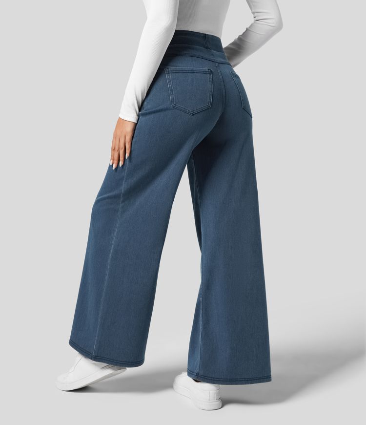 Soléa | Comfy elastische hoge taille broek voor ultiem draagcomfort