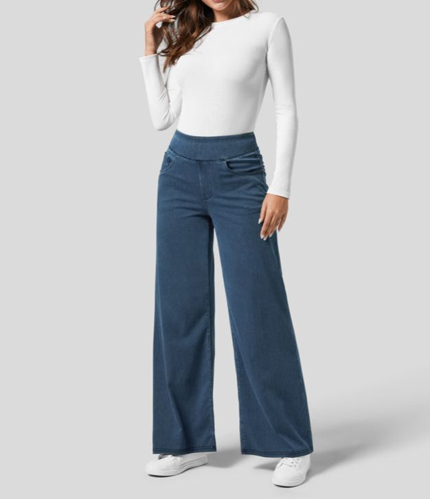 Soléa | Comfy elastische hoge taille broek voor ultiem draagcomfort