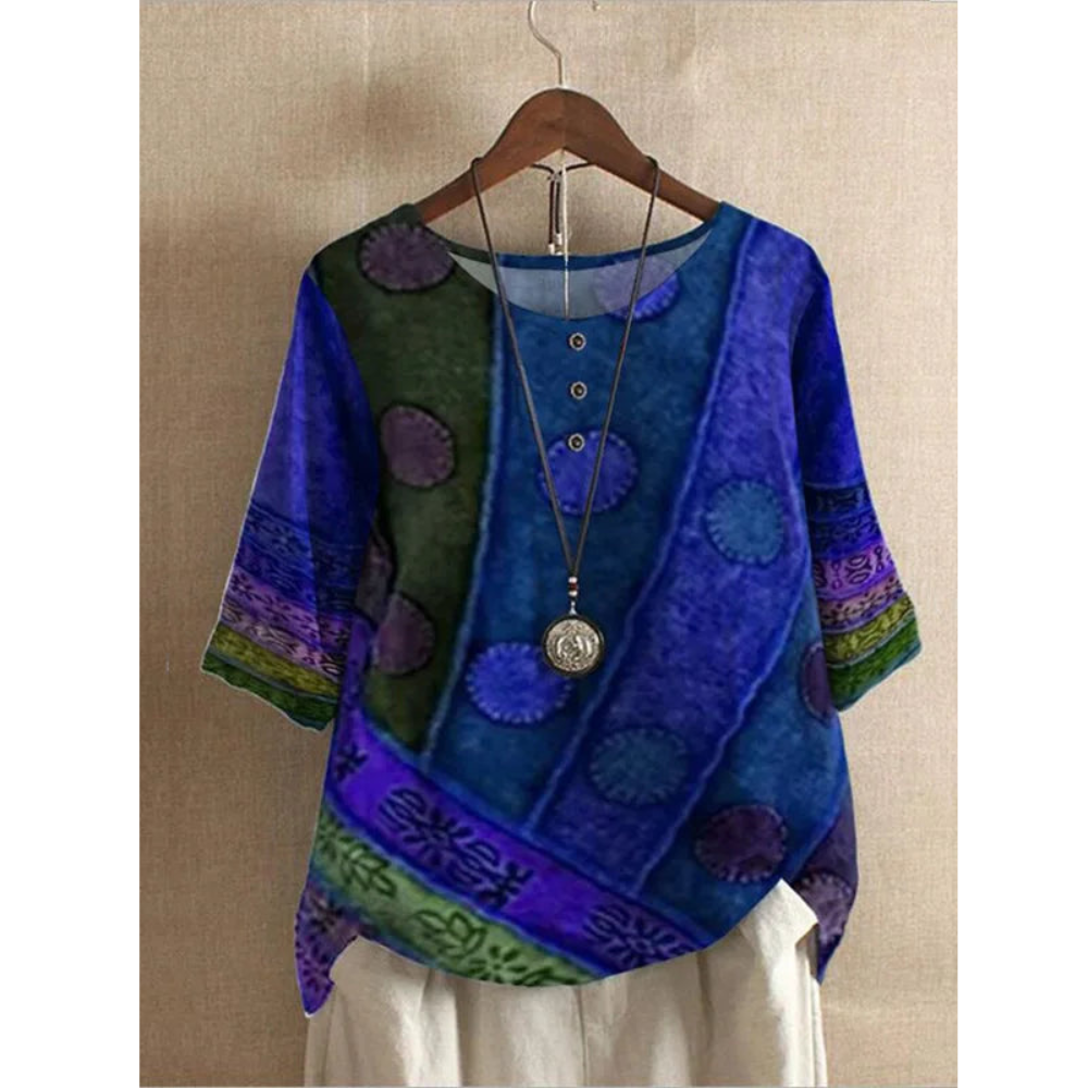 Luna | Boho chice gekleurde top voor een stijlvolle en kleurrijke look
