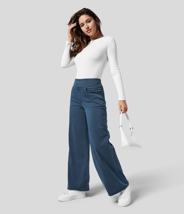 Soléa | Comfy elastische hoge taille broek voor ultiem draagcomfort