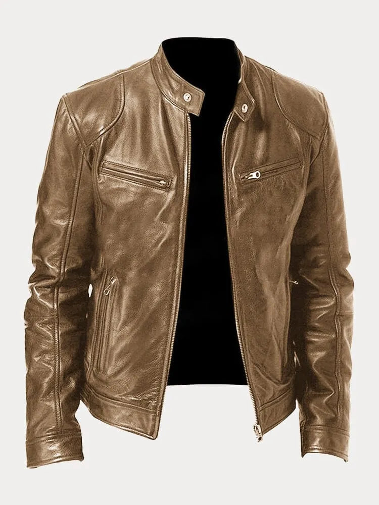 Jack | Casual leren jas, stijlvol en comfortabel.