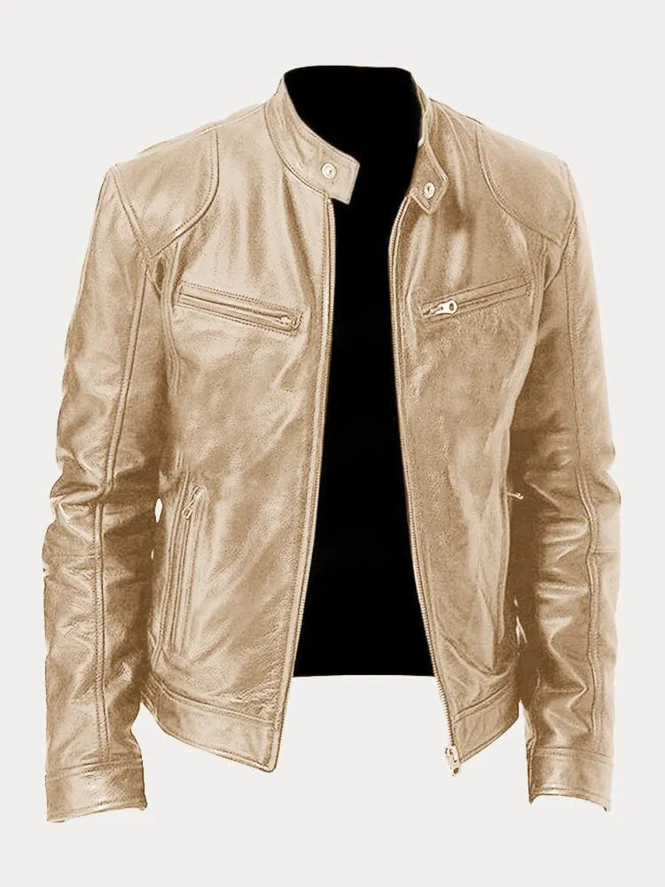 Jack | Casual leren jas, stijlvol en comfortabel.