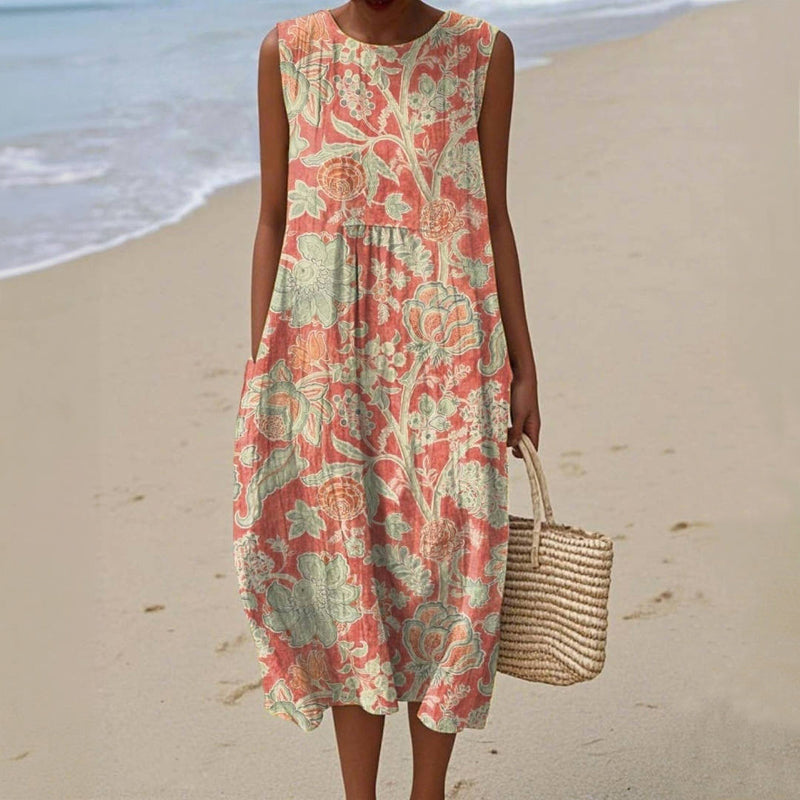 Indira |  Elegante bloemenjurk voor een zomerse vrijheid en lichtheid