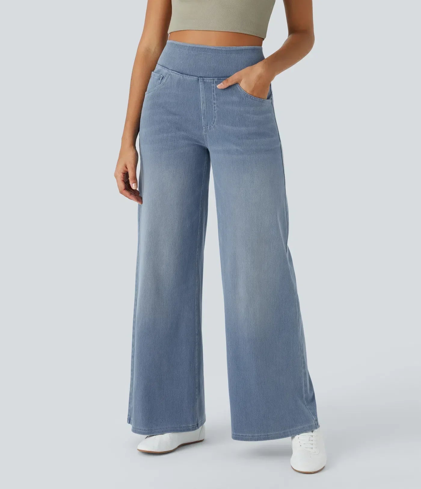 Soléa | Comfy elastische hoge taille broek voor ultiem draagcomfort
